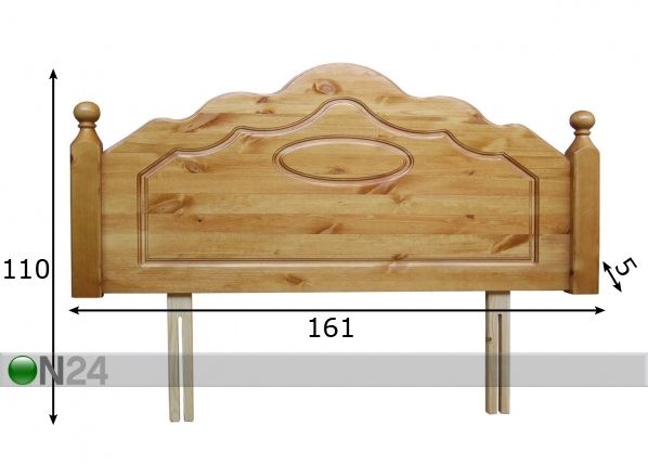 Изголовье кровати Corrib 150 см размеры