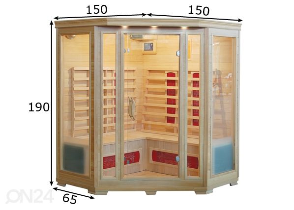 Инфракрасная сауна для четырех человек размеры