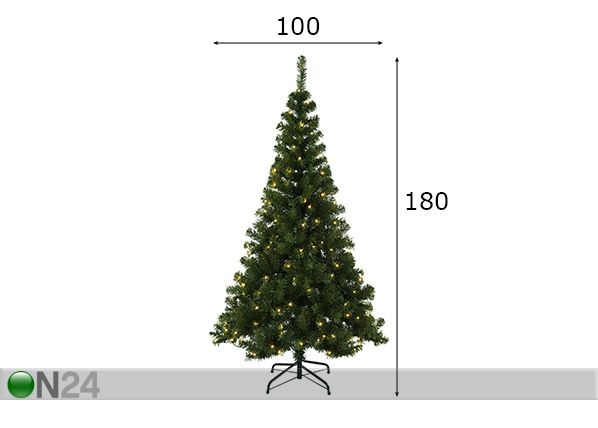 Искусственная ёлка Ottawa с LED лампочками 180 см размеры