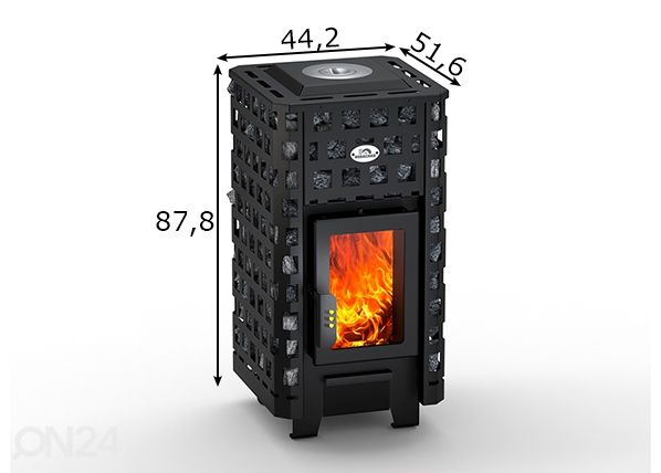 Камин/ печь Vertical с рамой 10 кВт размеры