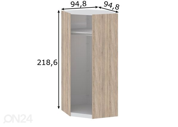 Каркас углового шкафа Save h220 cm размеры