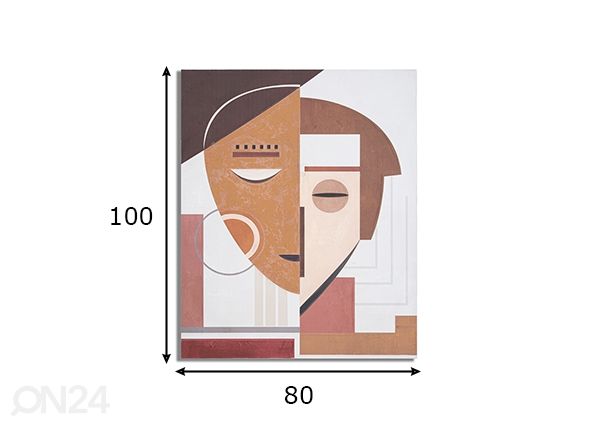 Картина Ethnic Face 80x100 cm размеры