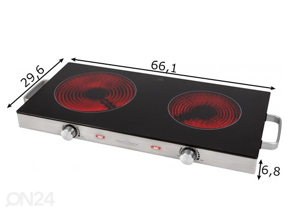Керамическая настольная плита ProfiCook PCDKP1211 размеры