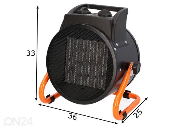 Керамический обогреватель 5000 W размеры