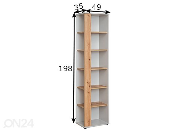 Книжная полка Vivero размеры