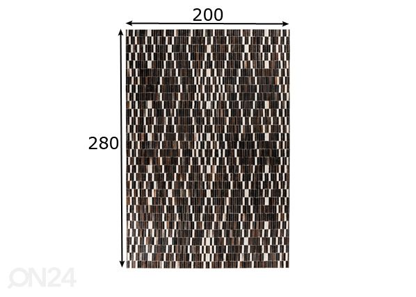 Ковер из натуральной кожи 200x280 cm размеры