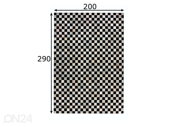 Ковер из натуральной кожи 200x290 cm размеры