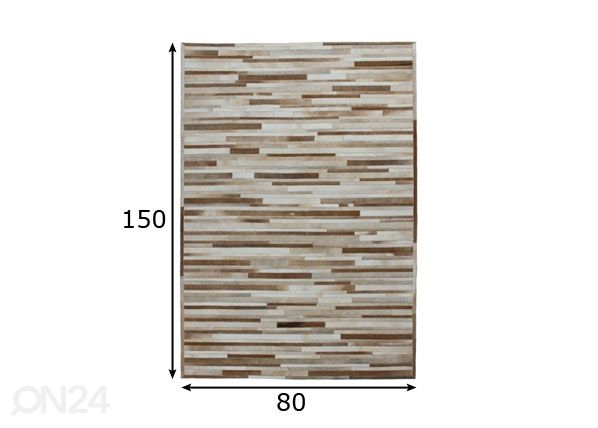 Ковёр из натуральной кожи 80x150 см размеры