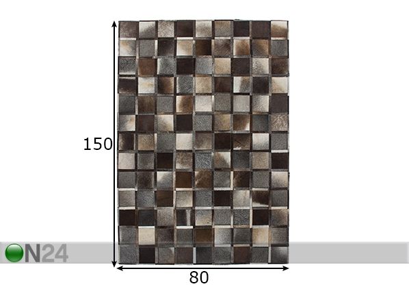 Ковёр из натуральной кожи 80x150 см размеры