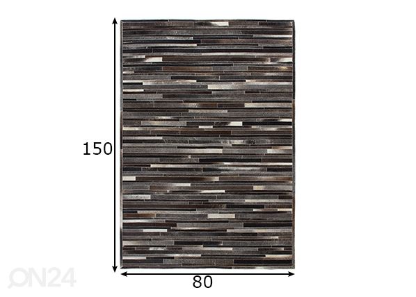 Ковёр из натуральной кожи 80x150 см размеры