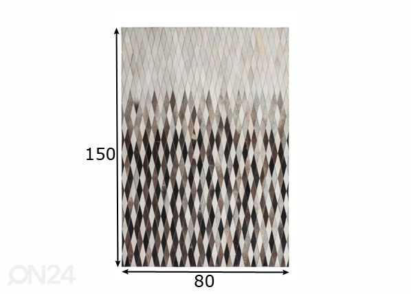 Ковёр из натуральной кожи 80x150 см размеры