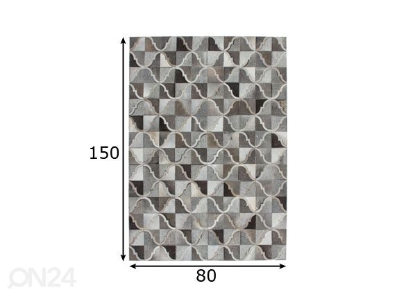 Ковёр из натуральной кожи 80x150 cm размеры