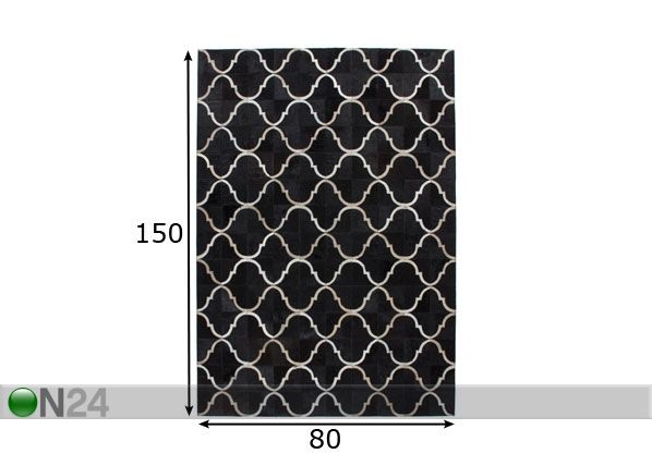 Ковёр из натуральной кожи 80x150 cm размеры