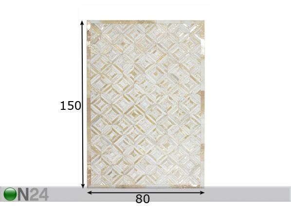 Ковёр из натуральной кожи 80x150 cm размеры
