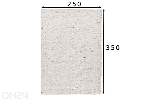Ковер Alm Glück UNI 250x350 см размеры