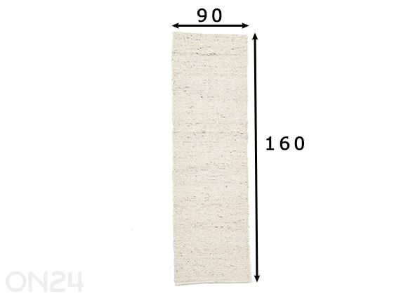 Ковер Alm Glück UNI 90x160 см размеры