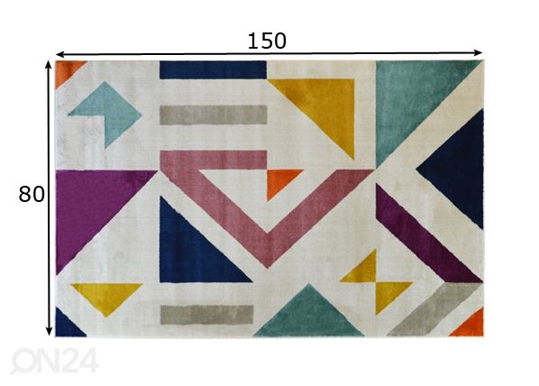 Ковер Artdeco Multi 80x150 см размеры