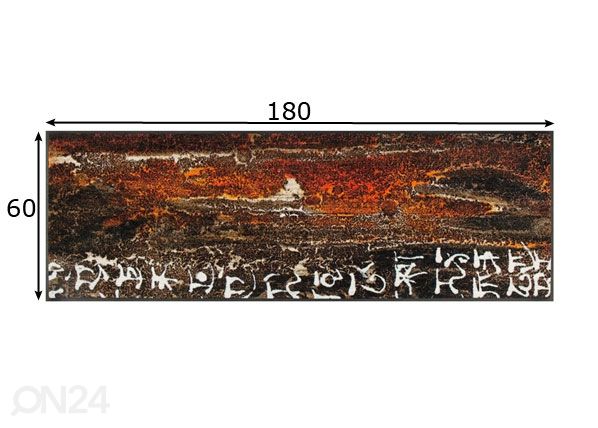 Ковер Das Leben fasst Wurzeln 60x180 см размеры