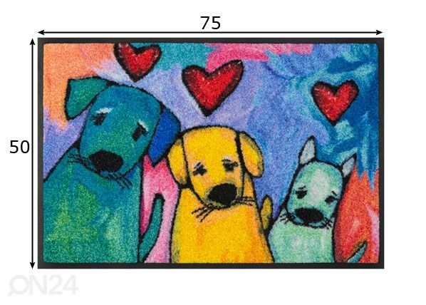 Ковер Doggies 50x75 cм размеры