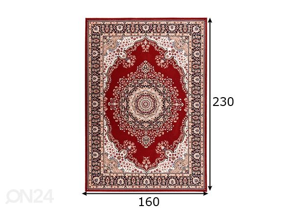 Ковер Dolna, 160x230 см красный размеры