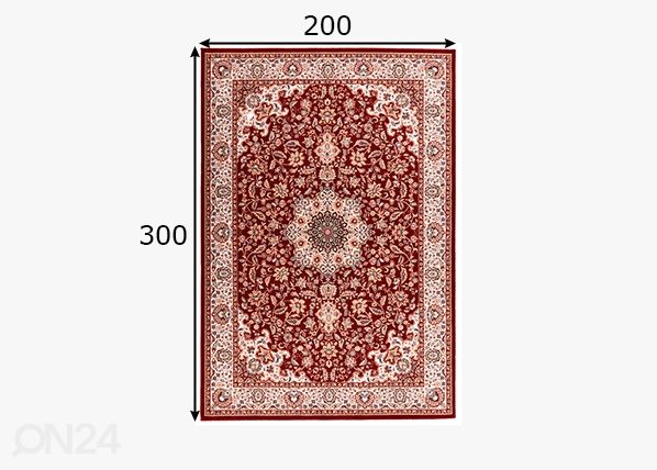 Ковер Dolna, 200x300 см красный размеры