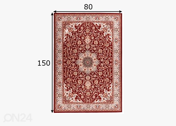 Ковер Dolna, 80x150 см красный размеры