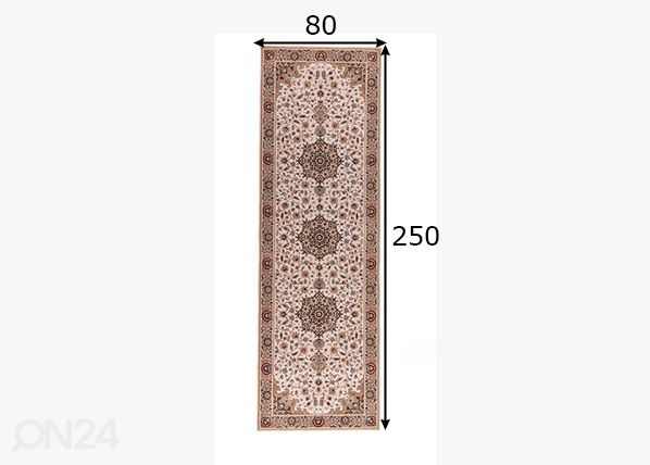 Ковер Dolna, 80x250 см бежевый размеры