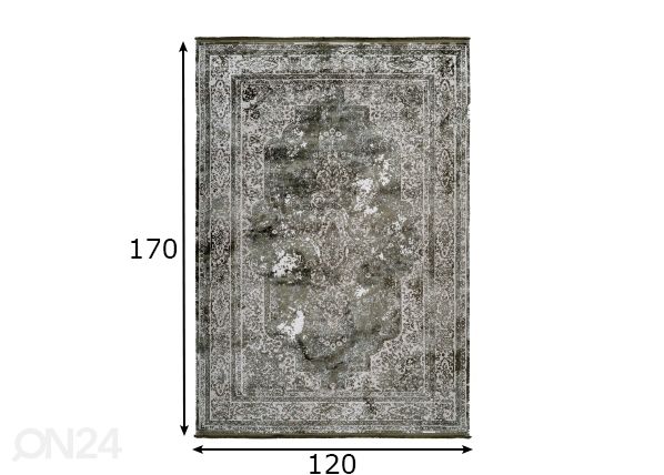 Ковер Elysee Green 120x170 см размеры