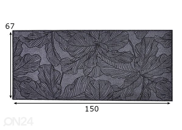 Ковер Floral Anthra 67x150 см размеры