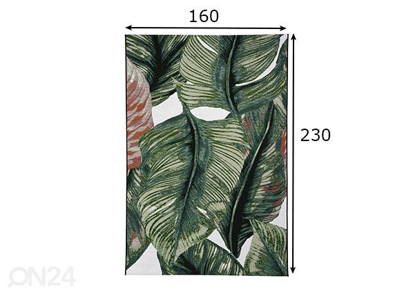 Ковёр Garden Leaf 160x230 см размеры