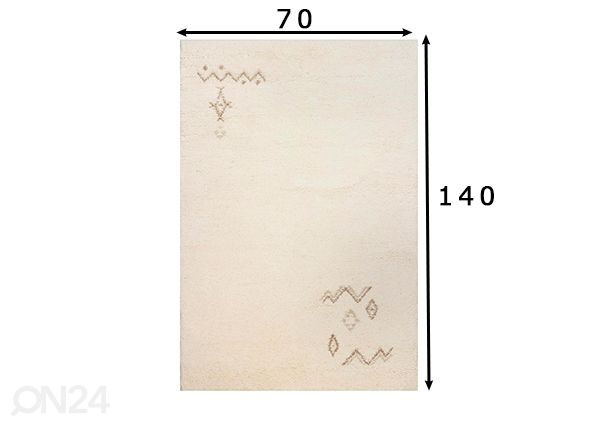 Ковер Hadj 70x140 см размеры