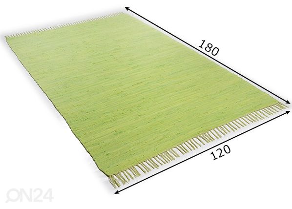 Ковер Happy Cotton 120x180 cm, зелёный размеры