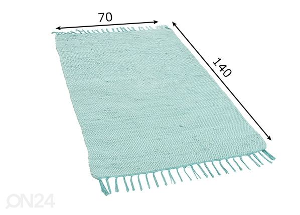 Ковер Happy Cotton 70x140 см, мятно-зеленый размеры