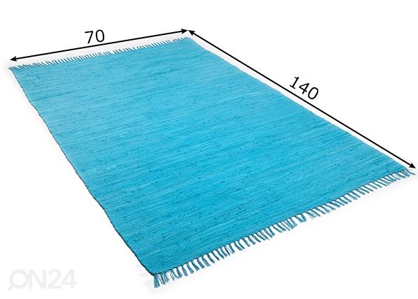 Ковер Happy Cotton 70x140 cm, бирюзовый размеры