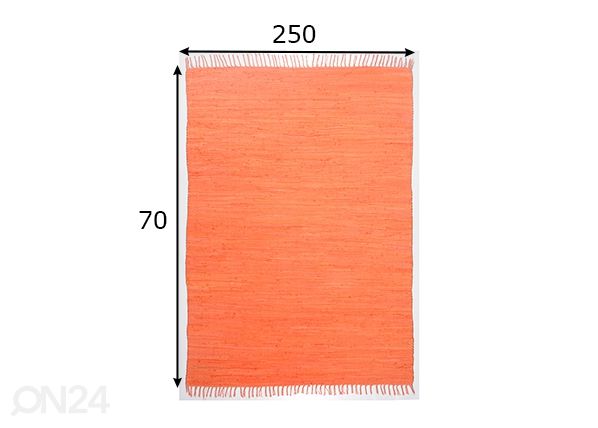 Ковер Happy Cotton 70x250 см, терра размеры