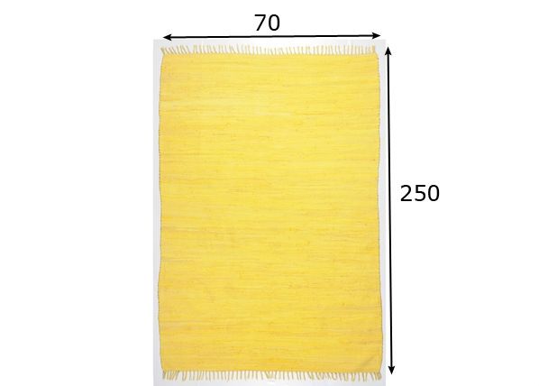 Ковер Happy Cotton 70x250 cm, жёлтый размеры