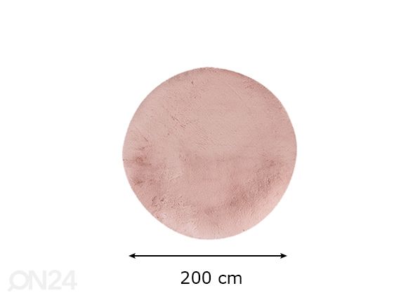 Ковер Heaven Powder Pink Ø200 см размеры