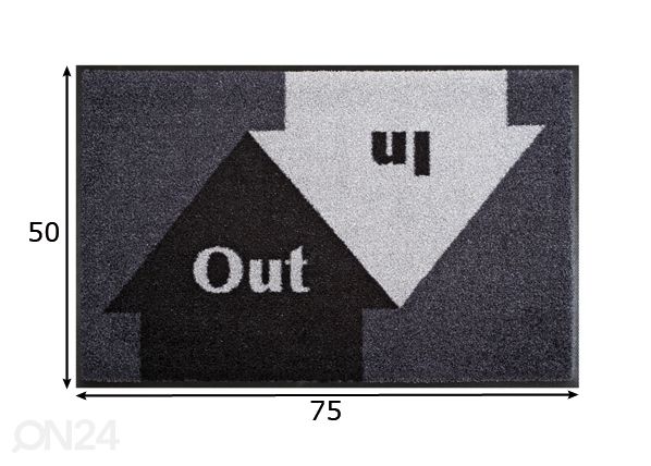 Ковер In & Out 50x75 см размеры