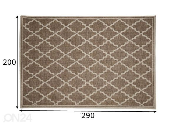 Ковер Intreccio Natural 200x290 cm размеры