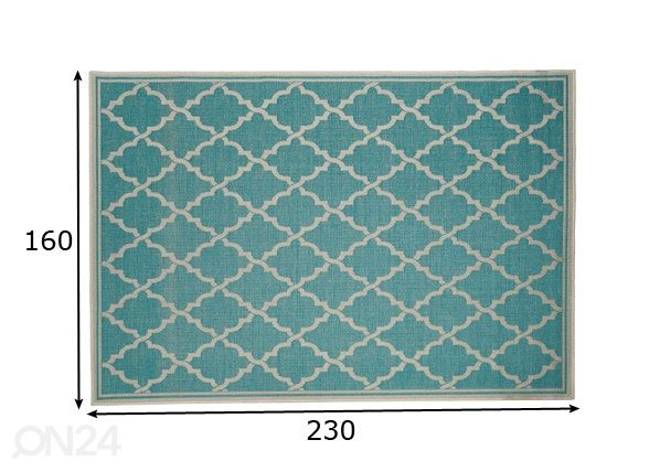 Ковер Intreccio Turquoise 160x230 cm размеры