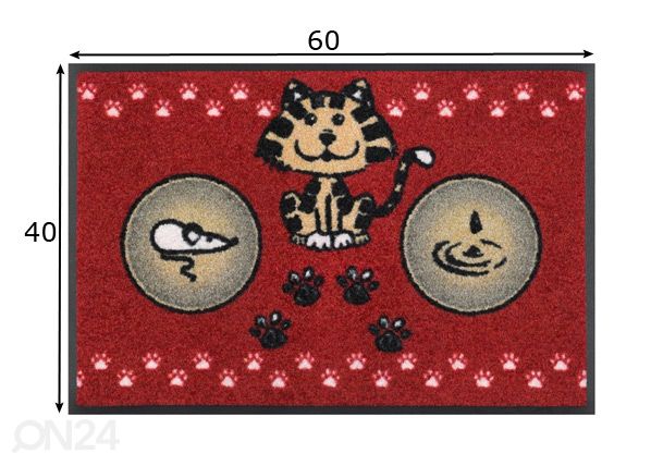 Ковер Katzenmahlzeit 40x60 cм размеры