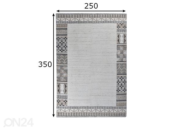 Ковер Nakarta 250x350 см размеры