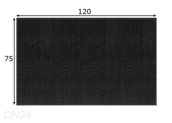 Ковер Revive Duo Charcoal 75x120 см размеры