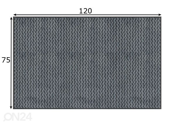 Ковер Revive Duo Denim 75x120 см размеры