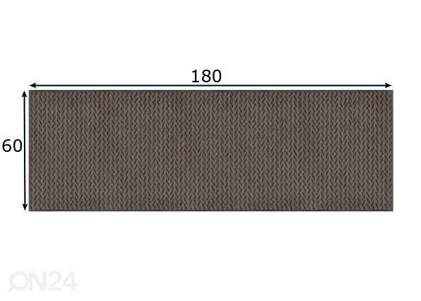 Ковер Revive Duo Mocha 60x180 см размеры