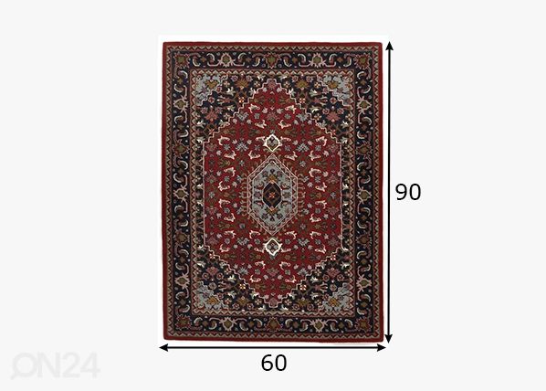 Ковер Royal Persian, 60x90 см красный размеры