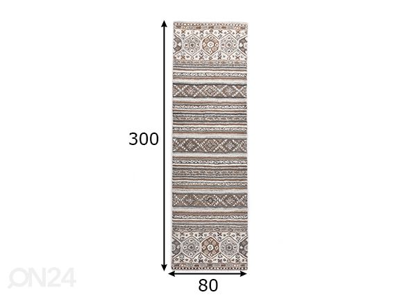 Ковер Royal Schaal, 80x300 см натуральный размеры