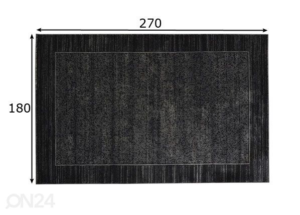 Ковер Sienna Black 180x270 см размеры