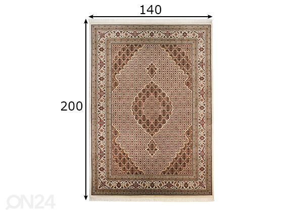 Ковер Sirsa Silk Tabriz Mahi 140x200 см размеры