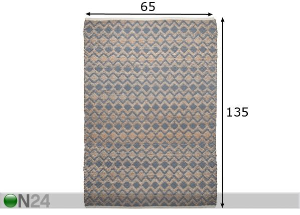 Ковер Smooth Comfort Geometric 65x135 cm размеры